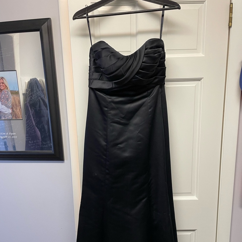 Black mermaid long strapless sweetheart dress/gown